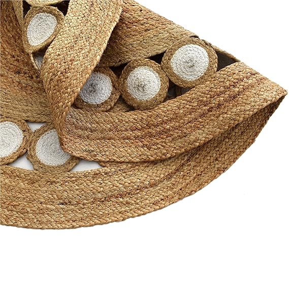 Handmade Jute Braided Round Rug 47 inches - Leechoo